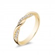 14K Yellow Gold Twist Diamond Band