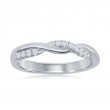 14K White Gold Twist Diamond Band