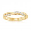 14K Yellow Gold Twist Diamond Band