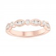 14K Rose Gold Scalloped Diamond Band
