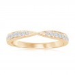 14K Yellow Gold Pinched Diamond Band