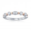 14K Two-Tone Scalloped Diamond Band
