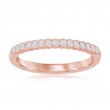 14K Rose Gold Miligrain Bezel Diamond Band