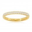 14K Yellow Gold Miligrain Bezel Diamond Band