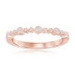 14K Rose Gold Miligrain Bezel Diamond Band