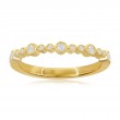 14K Yellow Gold Miligrain Bezel Diamond Band