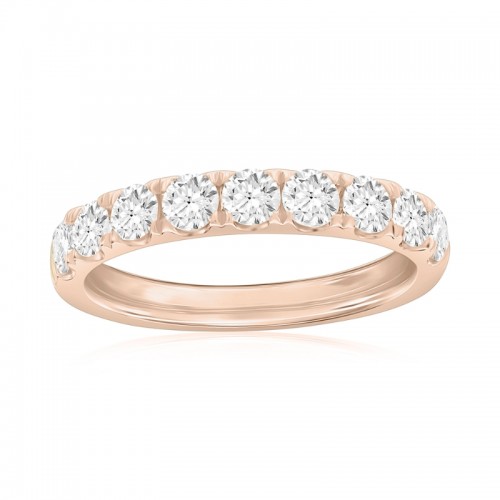 14K Rose Gold Pav&eacute; Diamond Band