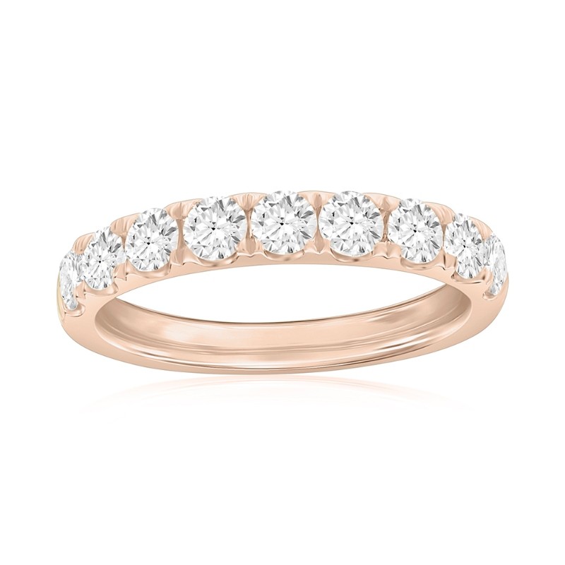 14K Rose Gold Pav&eacute; Diamond Band