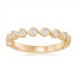 14K Yellow Gold Miligrain Twist Diamond Band