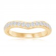 14K Yellow Gold Curved Diamond Band
