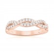 14K Rose Gold Twist Diamond Band