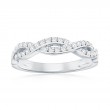 14K White Gold Twist Diamond Band