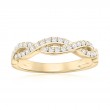 14K Yellow Gold Twist Diamond Band
