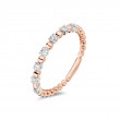 14K Two-Tone Beaded Diamond Band