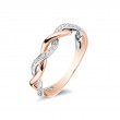 14K Two-Tone Twist Diamond Band