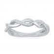 14K White Gold Twist Diamond Band