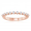 14K Rose Gold Single Shared Prong Diamond Band