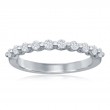 14K White Gold Single Shared Prong Diamond Band