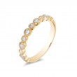 14K Yellow Gold Miligrain Bezel Diamond Band