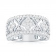 14K White Gold Vintage Inspired Miligrain Anniversary Band
