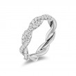14K White Gold Twist Diamond Band