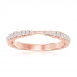 14K Rose Gold Pinched Diamond Band