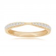 14K Yellow Gold Pinched Diamond Band