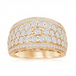 14K Yellow Gold Multi-Row Pav&eacute; Anniversary Band