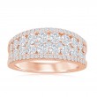 14K Rose Gold Multi-Row Pav&eacute; Anniversary Band