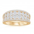 14K Yellow Gold Multi-Row Pav&eacute; Anniversary Band
