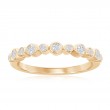 14K Yellow Gold Round Bezel Diamond Band