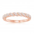 14K Rose Gold Spiral Diamond Band