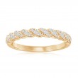 14K Yellow Gold Spiral Diamond Band