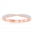 14K Rose Gold Pinched Diamond Band