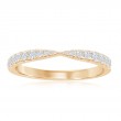 14K Yellow Gold Pinched Diamond Band