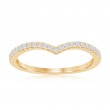 14K Yellow Gold Curved Diamond Band