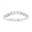 14K Rose Gold Curved Baguette Diamond Band