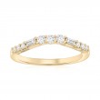 14K Rose Gold Curved Baguette Diamond Band