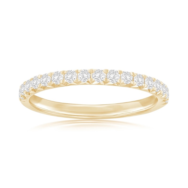 14K Yellow Gold Pav&eacute; Diamond Band