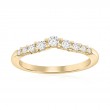 14K Yellow Gold Curved Diamond Band