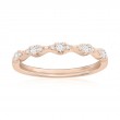 14K Rose Gold Graduated Diamond Band