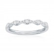 14K White Gold Graduated Diamond Band