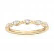 14K Yellow Gold Graduated Diamond Band