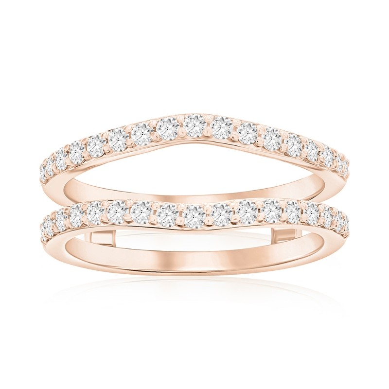14K Rose Gold Diamond Ring Insert