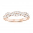 14K Rose Gold Twist Diamond Band