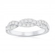 14K White Gold Twist Diamond Band