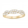 14K Yellow Gold Twist Diamond Band