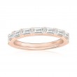 14K Rose Gold Baguette Diamond Band