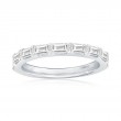 14K White Gold Baguette Diamond Band