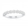 14K White Gold Pav&eacute; Diamond Band